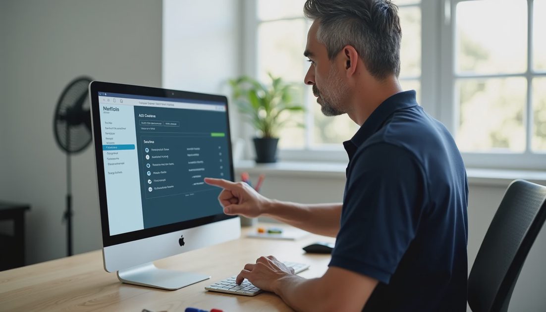 IT service person checking a single dashboard for protected devices