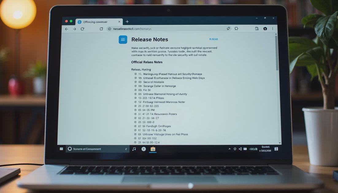 reading a vendor release notes page on a laptop during a trusted antivirus for business use evaluation