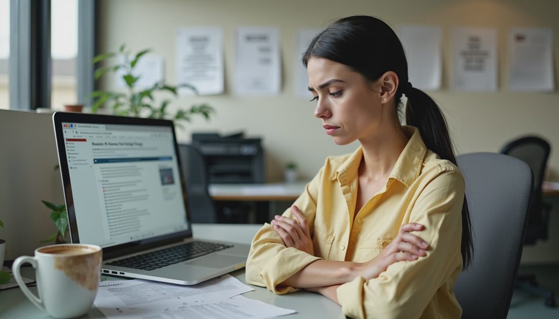 Office manager overwhelmed by open antivirus vendor comparison tabs