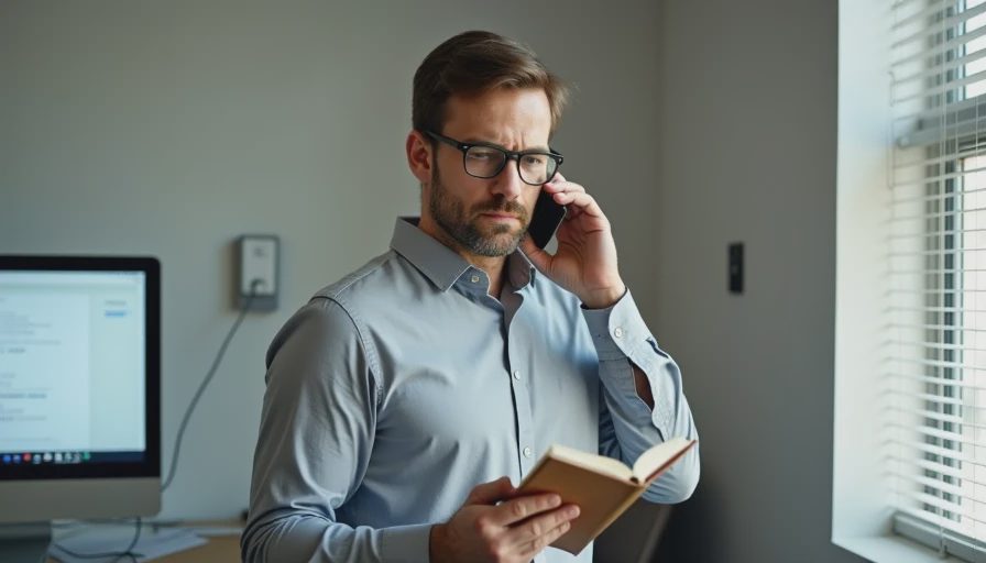 office manager calling the cyber insurance claims line with a documented timeline during a ransomware response