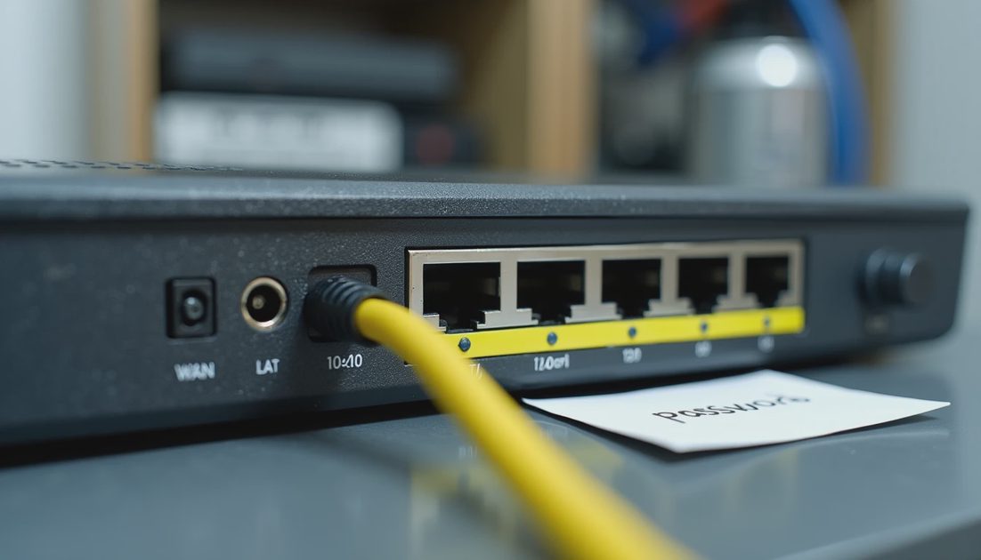 Router admin password tag for office network security basics