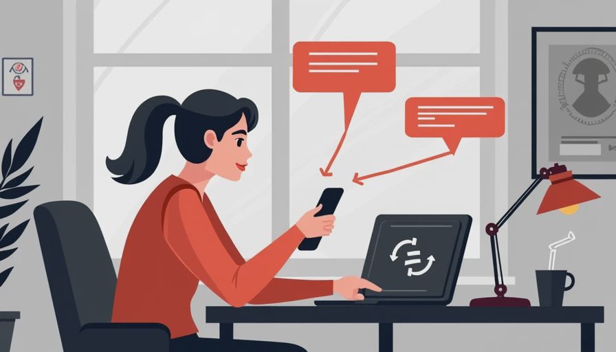 Illustration for phishing scam text message